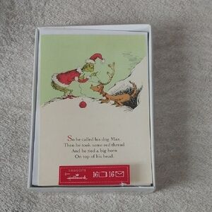 Hallmark Grinch and Max Holiday Card - Green and Red